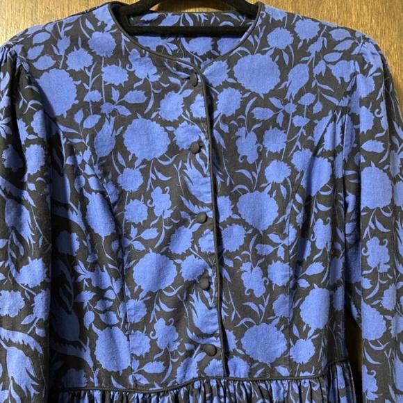 Laura Ashley Dresses & Skirts - Vintage Laura Ashley Cotton & Wool Floral Dress Maxi US Size 12